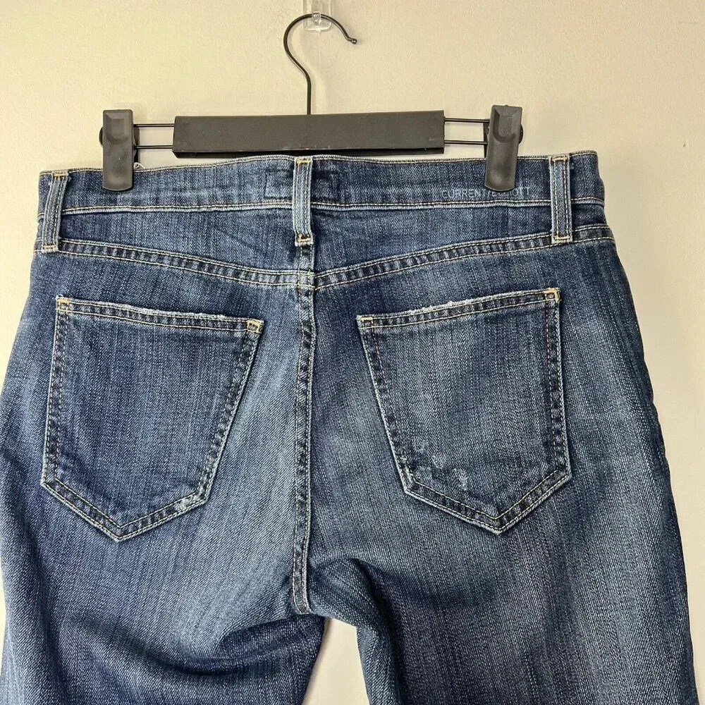 Current Elliot The Cropped Straight Leg Women’s Sz 26 Medium Dark Wash Relaxed